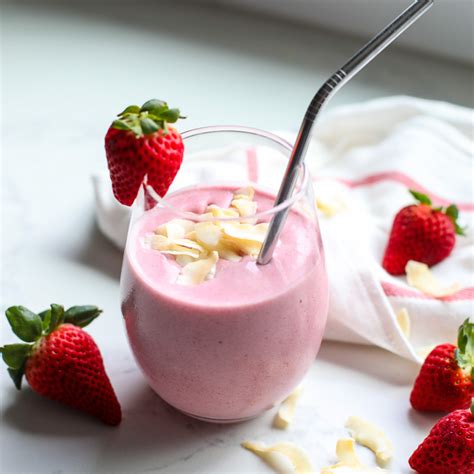 Strawberry Coconut Smoothie Little Bits Of