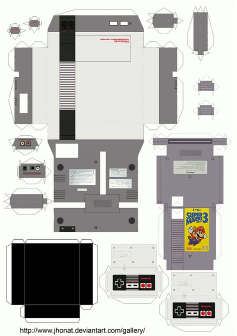 Nintendo Ds Papercraft Nes Papercraft By Jhonat D2sbr30 1 984 2 806