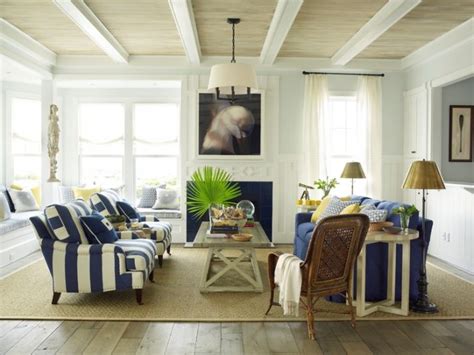 Get 5% in rewards with club o! Navy Beachy Living Room with white & navy furniture, white ...