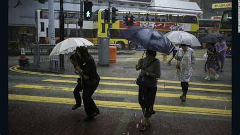 Hong Kong Shuts Down As Typhoon Haima Lashes City Cnn