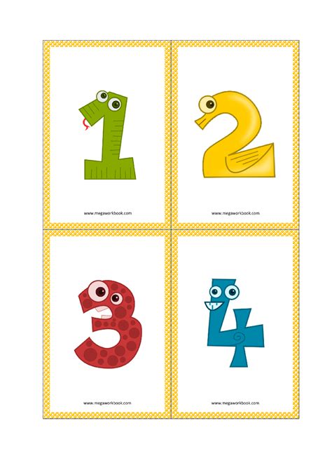 Printable Number Flashcards For Toddlers