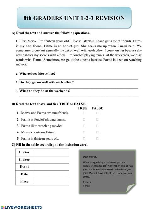 Grade 8 Language Arts Worksheets Worksheets Library