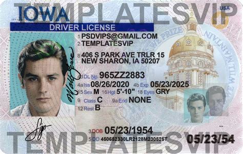Iowa Ia Drivers License Psd Template Download 2022 Templates
