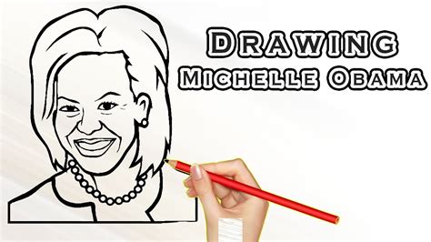 Drawing Michelle Obama Drawing Famous People Draw Easy For Kids