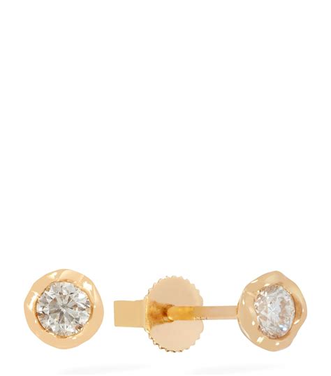 Annoushka Yellow Gold And Diamond Single Stud Earring Harrods Uk