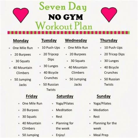Maybe you would like to learn more about one of these? Diary of a Fit Mommy s 7 Day NO GYM Workout Plan | Diet ...