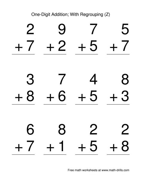 One Digit Addition And Subtraction Worksheets