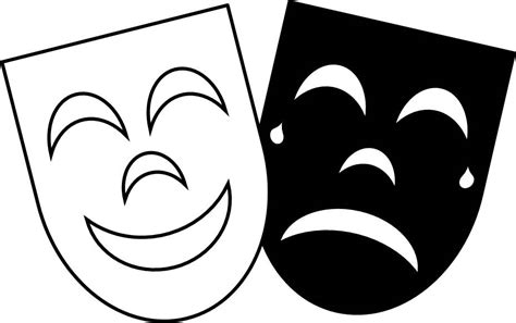 How To Draw Drama Masks Clipart Best