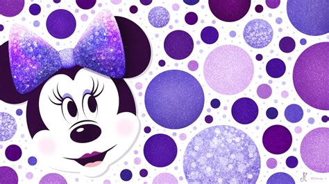 Download Our Minnie Mouse Purple Polka Dots Wallpaper For National Polka Dot Day Disney Parks Blog