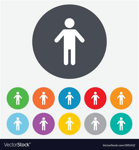 Human Male Sign Icon Person Symbol Royalty Free Vector Image 59280