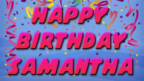 Happy Birthday Samantha Song Youtube