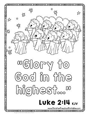 Little ones love to color, so these coloring pages are perfect for enjoying family time while strengthening their belief. Christmas Bible Verse Printables - Christian Preschool ...