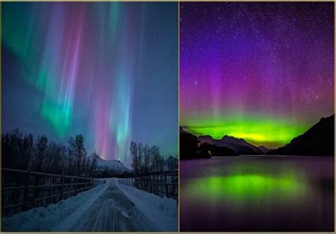 The Aurora Borealis And Aurora Australis In Iceland The Magical