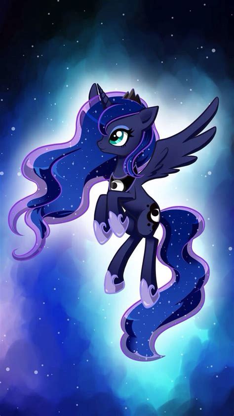 An Image Of A Cartoon Pony Flying Through The Air With Stars In The Sky