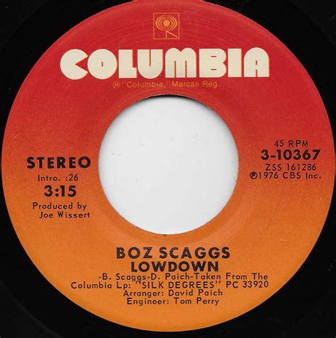 Boz Scaggs Lowdown 1976 Santa Maria Pressing Vinyl Discogs