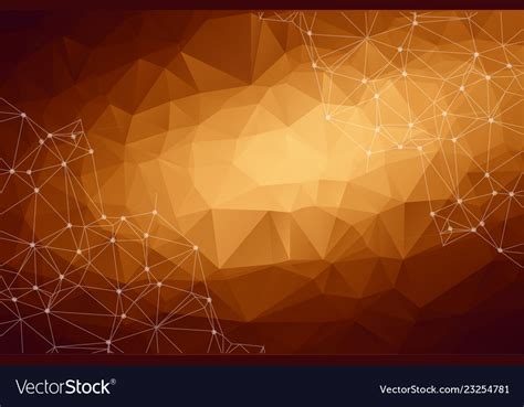 Abstract Polygonal Dark Brown Background Vector Image