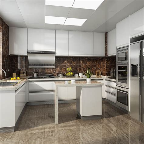 Combining white high gloss acrylic doors with a darker, patterned high gloss style give the design visual appeal. Factory Direct Sale High Gloss Lacquer Kitchen Cabinet ...