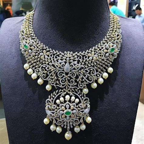 Charming Diamond Necklace From Psatyanarayan Sons Jewellers South