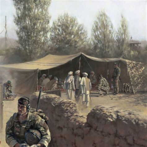 Fixing Intel Helmand Afghanistan Military Artist Stuart Brown