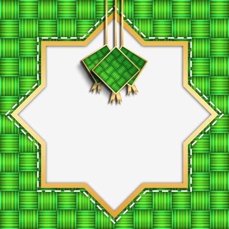 ketupat geometric islamic border  gold stroke ketupat