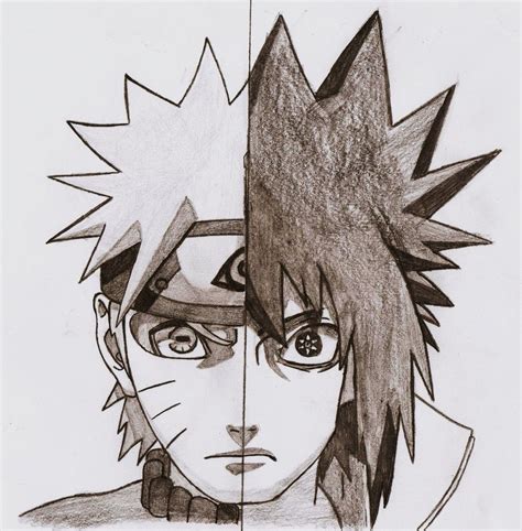 Como Dibujar A Naruto Vs Sasuke Easy Drawings Dibujos Faciles Pdmrea