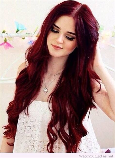 Perfect Deep Red Hair Color Inspire Cabelo Marsala Fotos De Cabelo