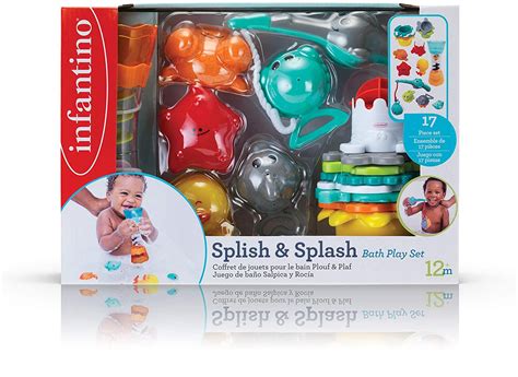 Infantino Splish And Splash 17 Piece Baby Bath Play Set Toys 4 You