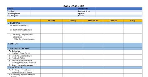 Daily Lesson Log Format English Filipino Language Vrogue