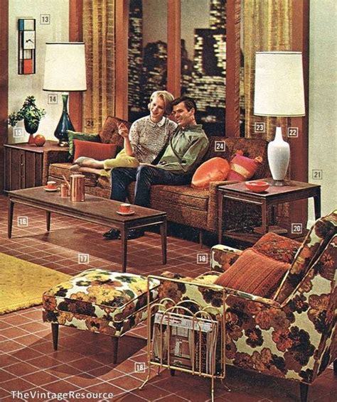 Living Room 1966 Mid Century Decor Vintage Interiors Retro Living