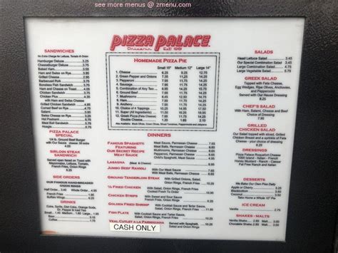 Online Menu Of Pizza Palace Restaurant Knoxville Tennessee 37914 Zmenu