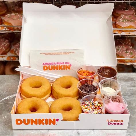 According to the packaging, this is our area of expertise, but today we're call ahead and check with your local dunkin' to see if the kits are available at a store near you. Dunkin' DIY Donut Kits Are Now Available with Different Sprinkles and Frosting