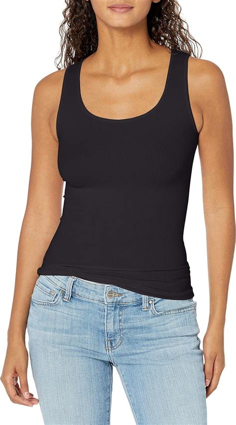 Sugarlips Womens Original Seamless Ribbed Tank Top Black One Size Amazonca Clothing
