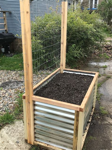 Raised Garden Bed With Trellis For Sale Four 3x8x1 Raised Garden Bed