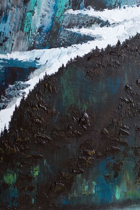 Mountains Of Lake Louise Acrylic Painting By Calgary Artist Melissa