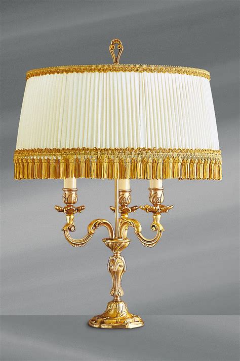 Louis Xv Golden Candlestick Lamp With Three Lights Lucien Gau