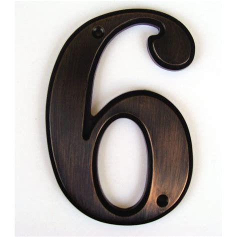 Gatehouse 5 In Aged Bronze House Number 6 At