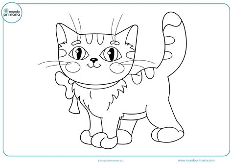 Dibujos de gatos para imprimir y colorear - Mundo Primaria | Dibujos de