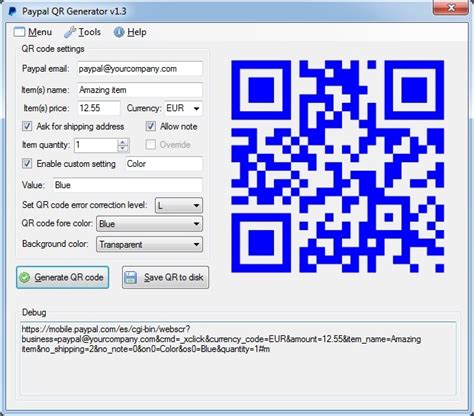 Paypal QR generator by InfinitySoftware | CodeCanyon