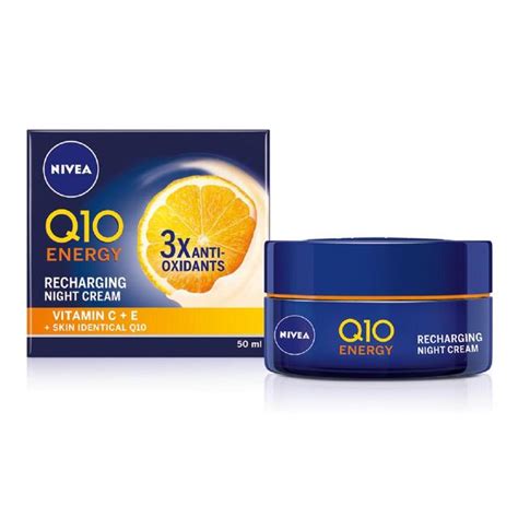 Nivea Q10 Energy Anti Wrinkle Recharging Night Face Cream With Vitamin C Ocado