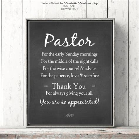 Pastor Appreciation T For Pastor Thank You Quote Etsy
