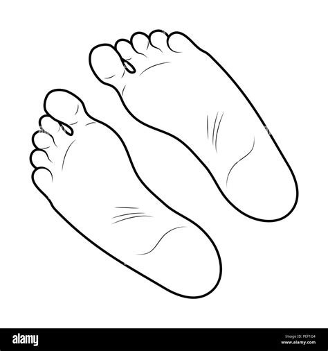 Outline Of Feet Hi Res Stock Photography And Images Alamy