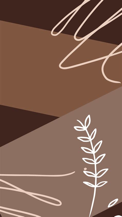 A Brown And White Abstract Painting With Lines