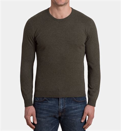 Pine Cashmere Crewneck Sweater By Proper Cloth