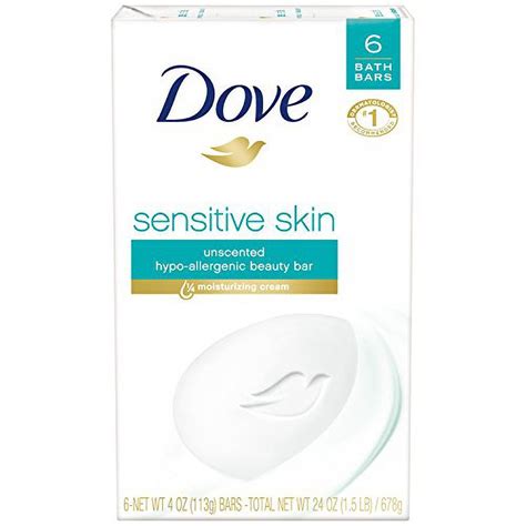 Sensitive Skin Unscented Moisturizing Cream Beauty Bar By Dove For
