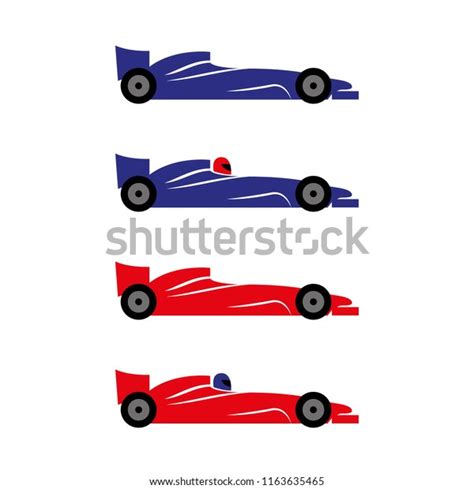 Set Racing Car Icons Stock Vector Royalty Free 1163635465