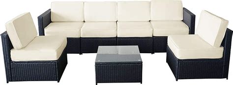 Buy Mcombo Patio Furniture Sectional 7 Pieces Wicker Sofa Set Outdoor
