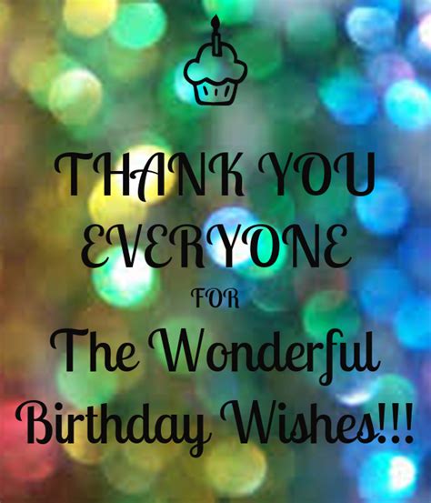 Thank you messages for birthday wishes on facebook. THANK YOU EVERYONE FOR The Wonderful Birthday Wishes!!! Poster | Sandy | Keep Calm-o-Matic