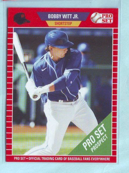 Free 2021 Leaf Pro Set Bobby Witt Jr Baseball Card Ps02 Royals