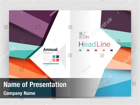 Book Cover Design Geometric Business Abstract Powerpoint Template