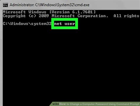 How To Change A Computer Password Using Command Prompt 13 Steps Wiki